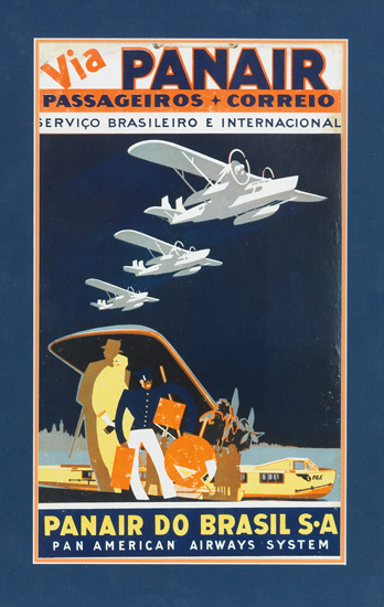 (AVIATION.) Pan-American Airways. Via Panair / Passageiros - Correio.